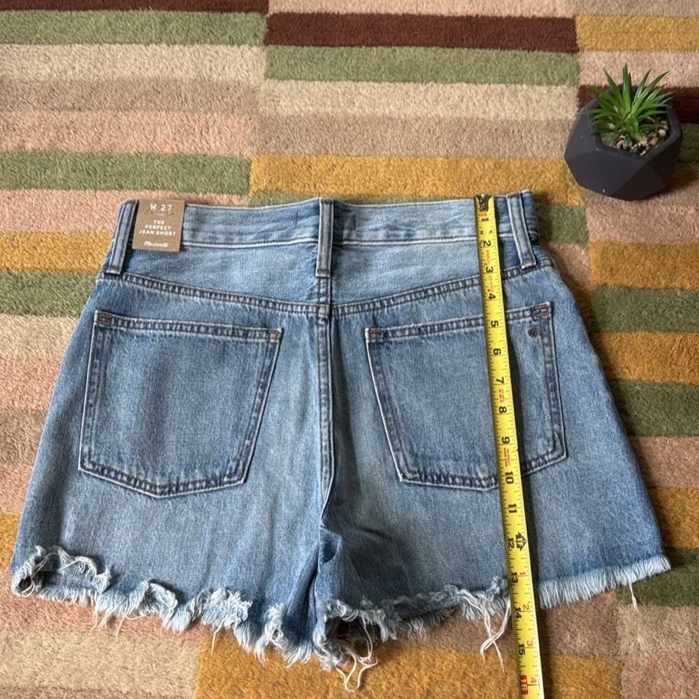 NWT Madewell the perfect Jean high rise ram hem short size 27 - Picture 3 of 12